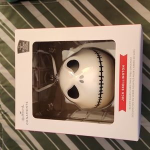 Hallmark Jack Skellington blown glass Christmas ornament. Brand new.